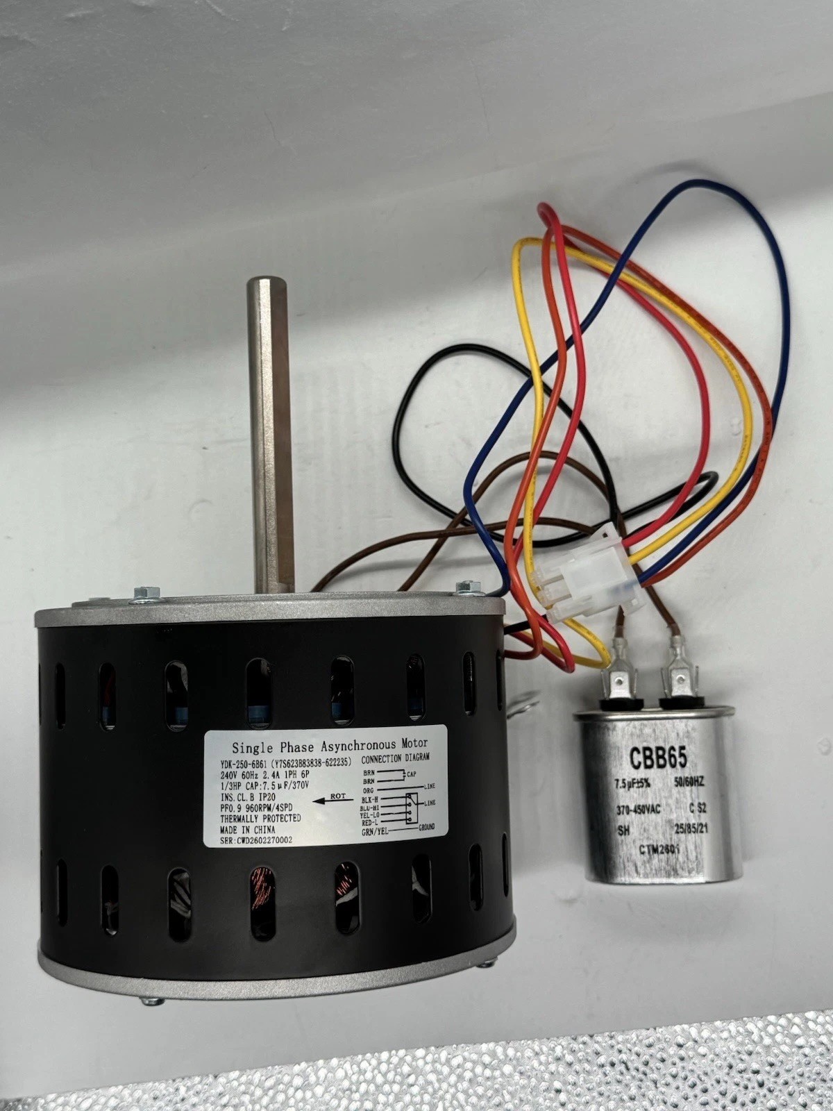 Blower Motor1/3HP 240V 903075 5KCP39EGT057AS For Nordyne Intertherm Miller621675