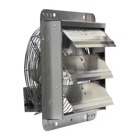 Canarm Gsf3-12A Shutter Fan, 12In Bld Dia, Galvalume, 120