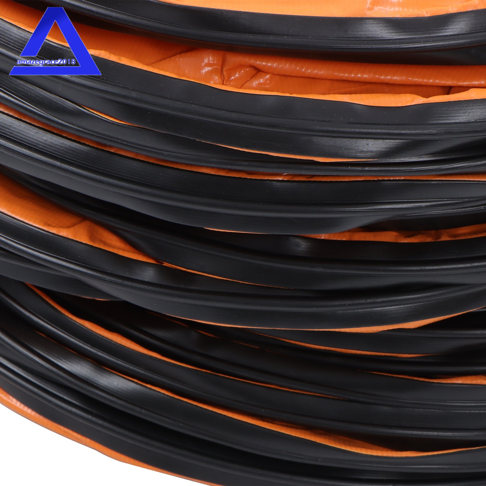 PVC Flexible Duct Hose for Ventilator Blower Fan w/ Rope & D-Ring 12″ × 16FT