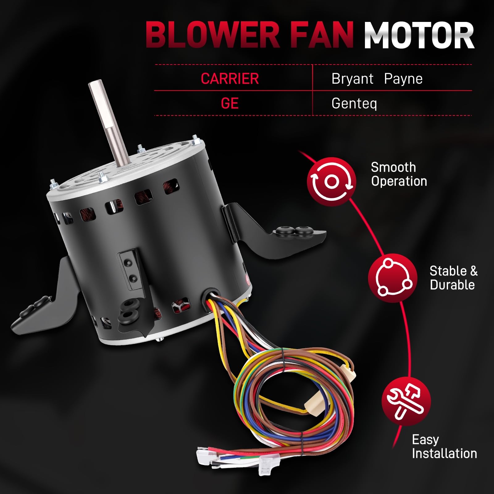 115V Blower Motor For Carrier Bryant Payne GE Genteq HC45TE113 5KCP39PGV623CS