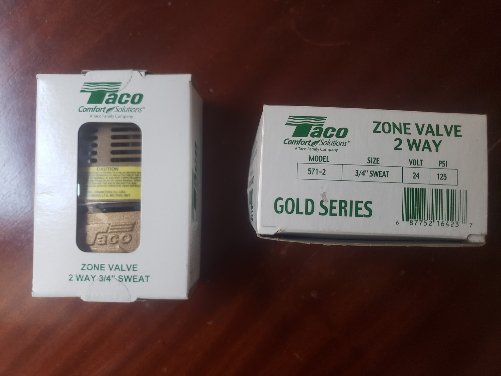 Taco Zone Valve 571-2 (2 way, 3/4″ sweat, 24 V, and 125 PSI) qty