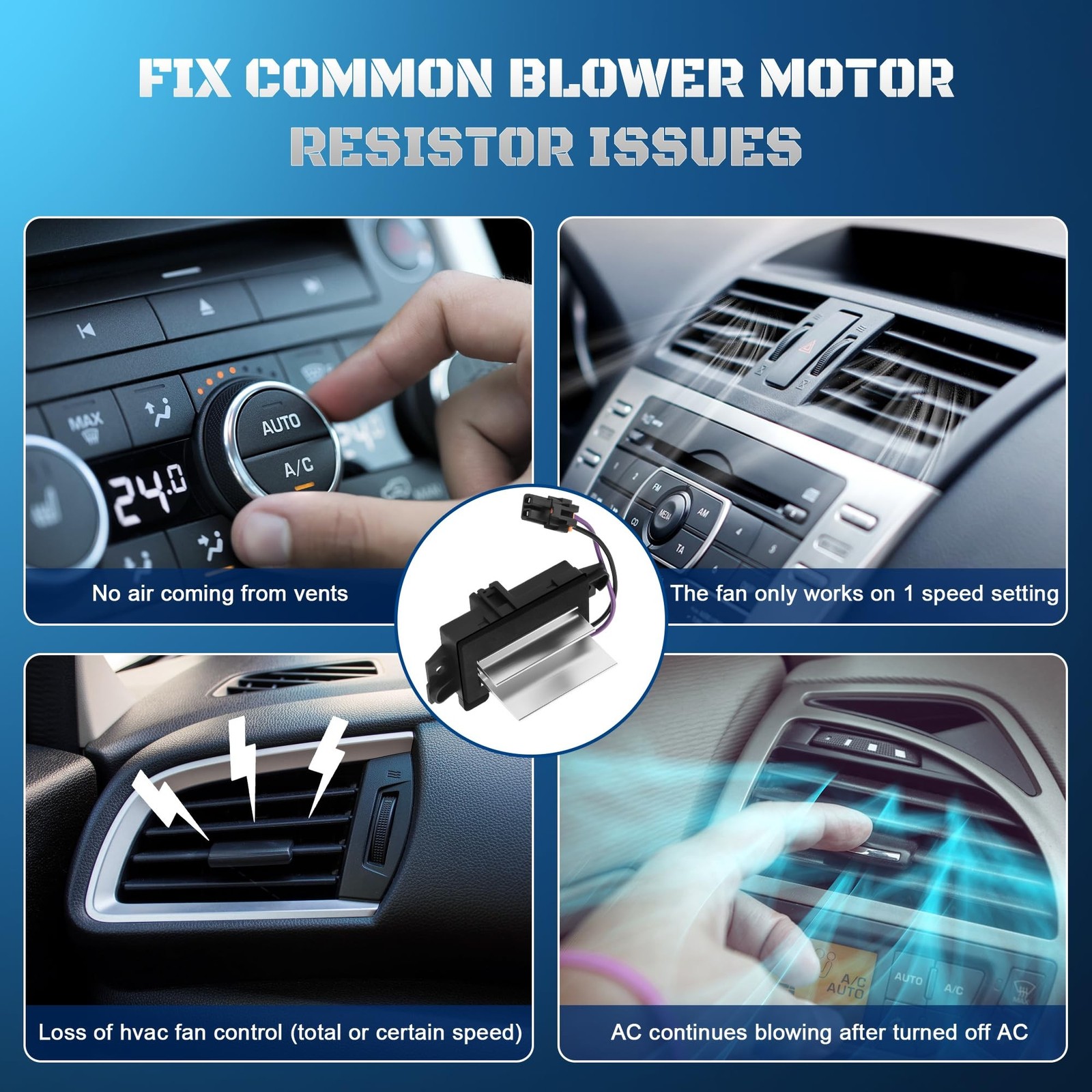 HVAC Blower Motor Resistor Control Module Fit for 2003 2004 2005 2006 Chevy S…