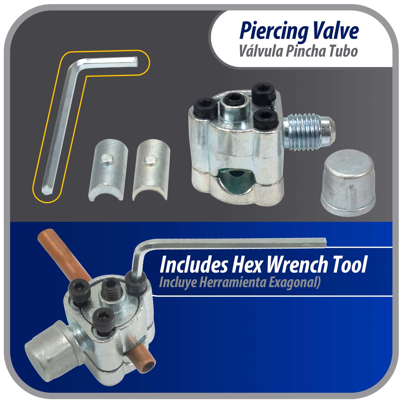 Appli Parts APT-PV210 Bullet Piercing Valve kit with 1/4, 5/16 or 3/8 in tube si