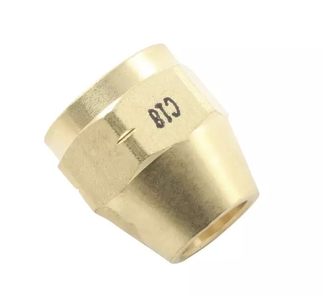 Brass Flare 3/8″ Nut Tube Fitting – Water Oil Gas line copper Thread A-161