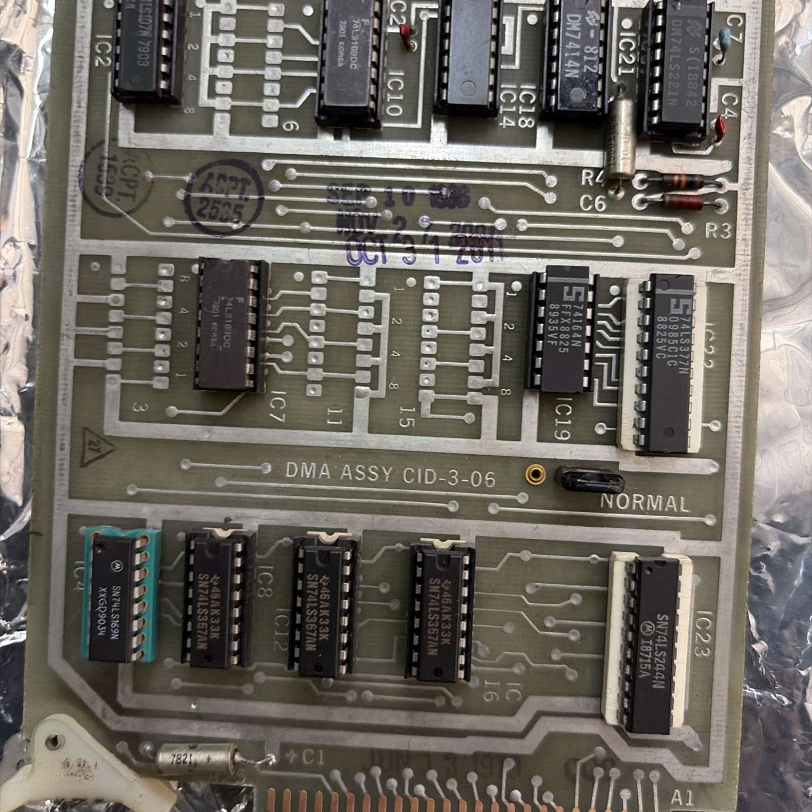 Owens-Illinois DMA ASSY CID-3-06 CID-3-16 Industrial Controller Board