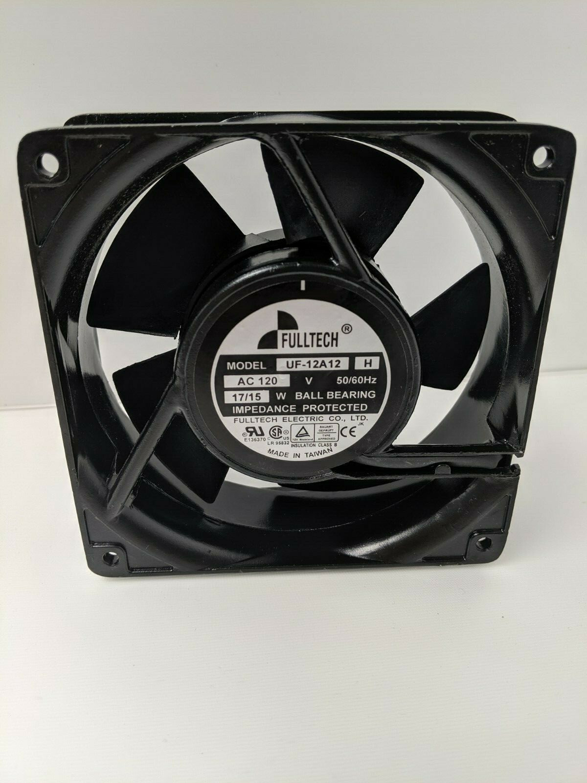 2X PCS FullTech UF-12A12 H Fan 120mm 120VAC 50/60HZ 17/15W Ball Bearing 2-Pin
