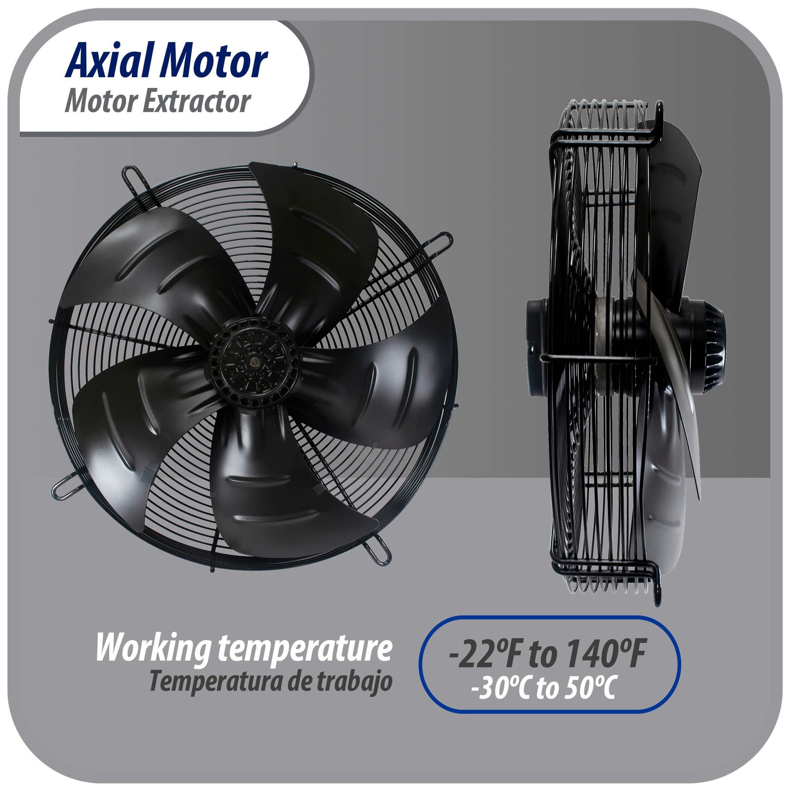 Appli Parts AXF-630-4 24-3/4 in Axial Fan Motor Guard Mounted Fan Blade 220-440V