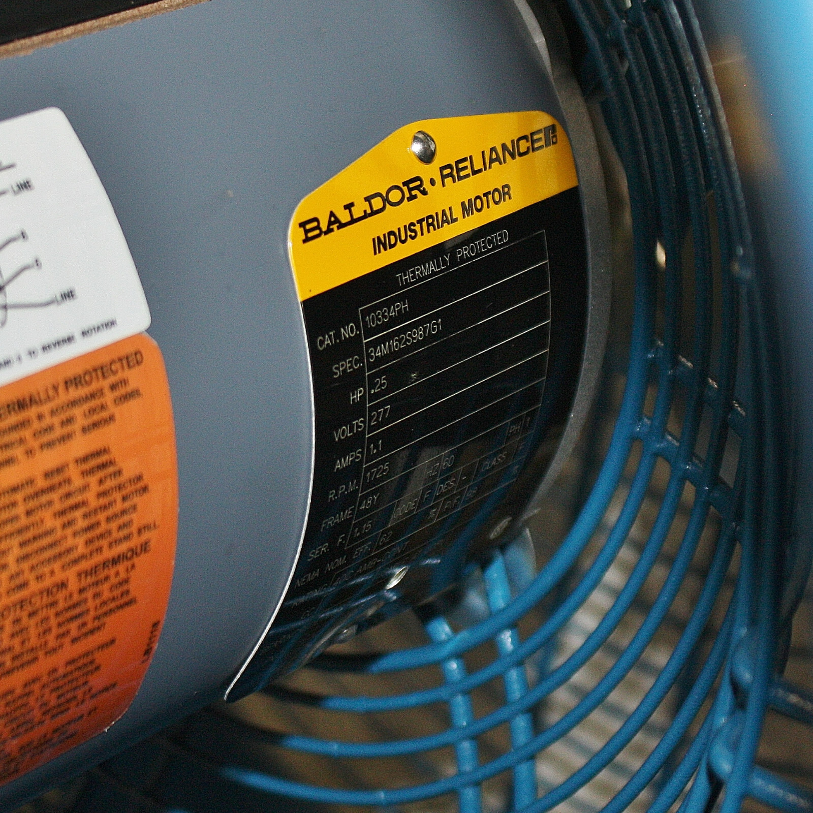 Patterson High-Velocity Industrial Fan H14C, 1/4 HP, 277V, 14″ Blade, Air Cannon