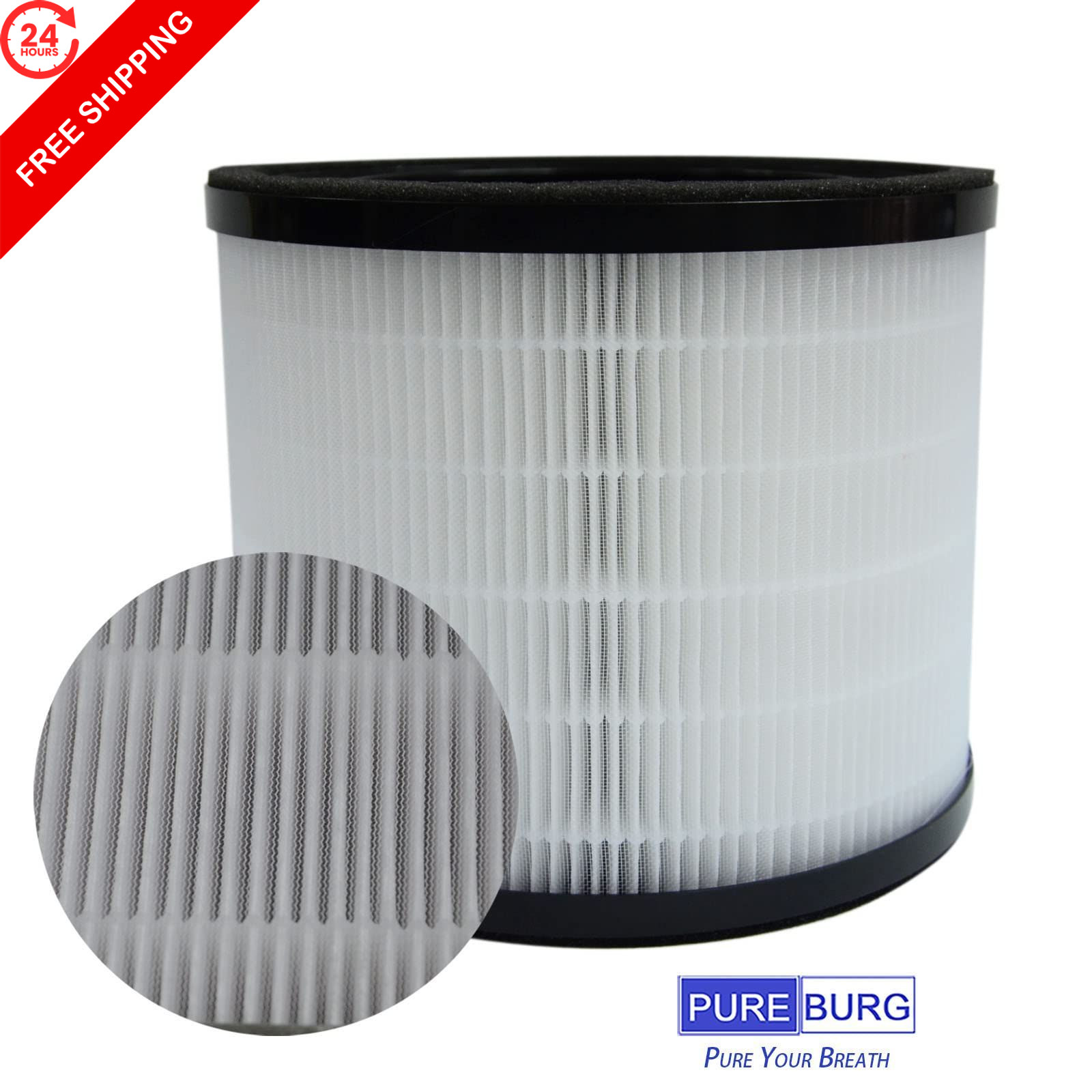 PUREBURG Replacement Filters Compatible with Crane 2 Count (Pack of 1)
