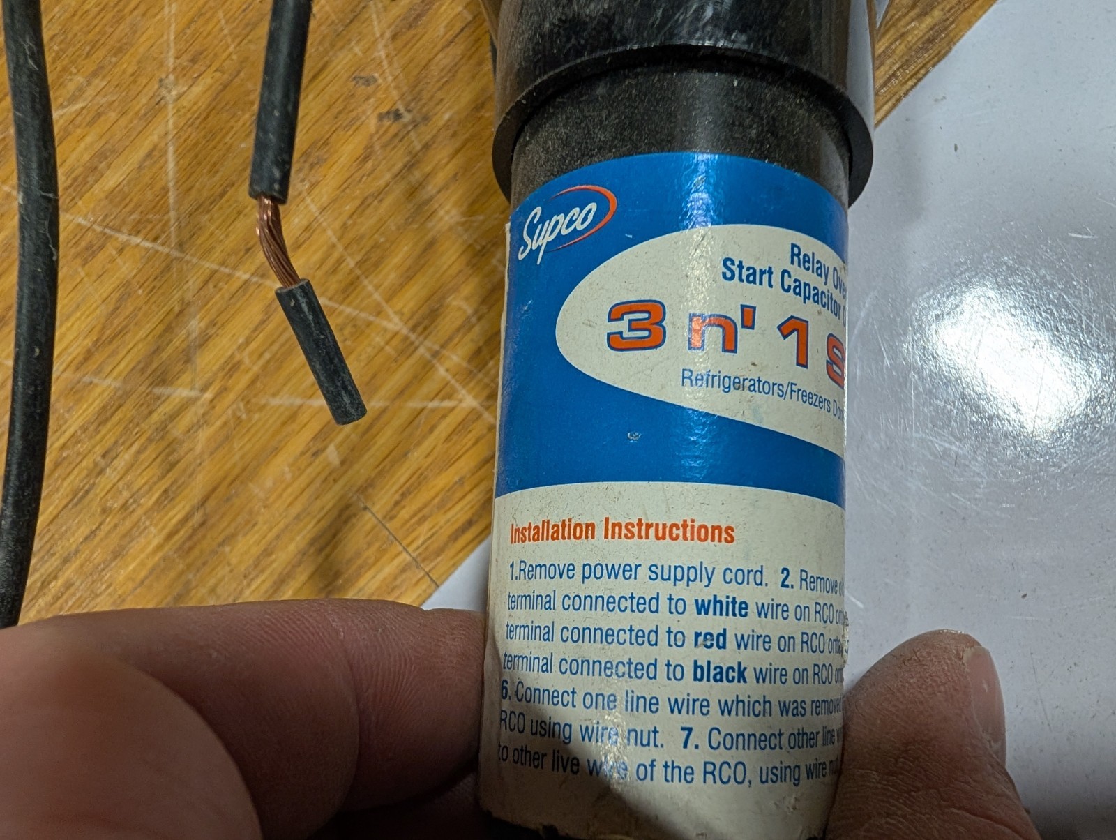 RC0210 3 in 1 Relay Hard Start Capacitor For 1/2 HP 115V (Q3DW4,+)