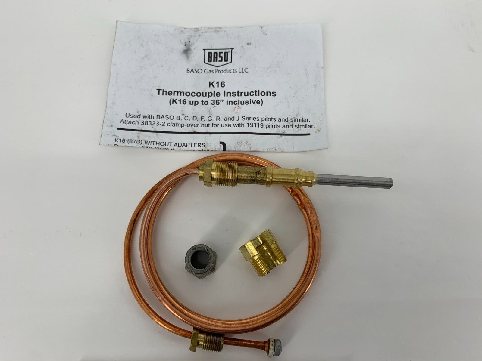 BASO Gas Products K16BT-36H 36″ Thermocouple