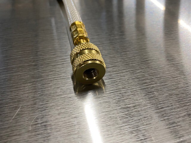 Piercing Valve and Clear Hose for A/C Easy Seal and Easy Dry