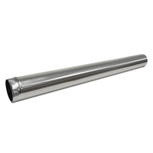 6 In. X 5 Ft. round Metal Duct Pipe