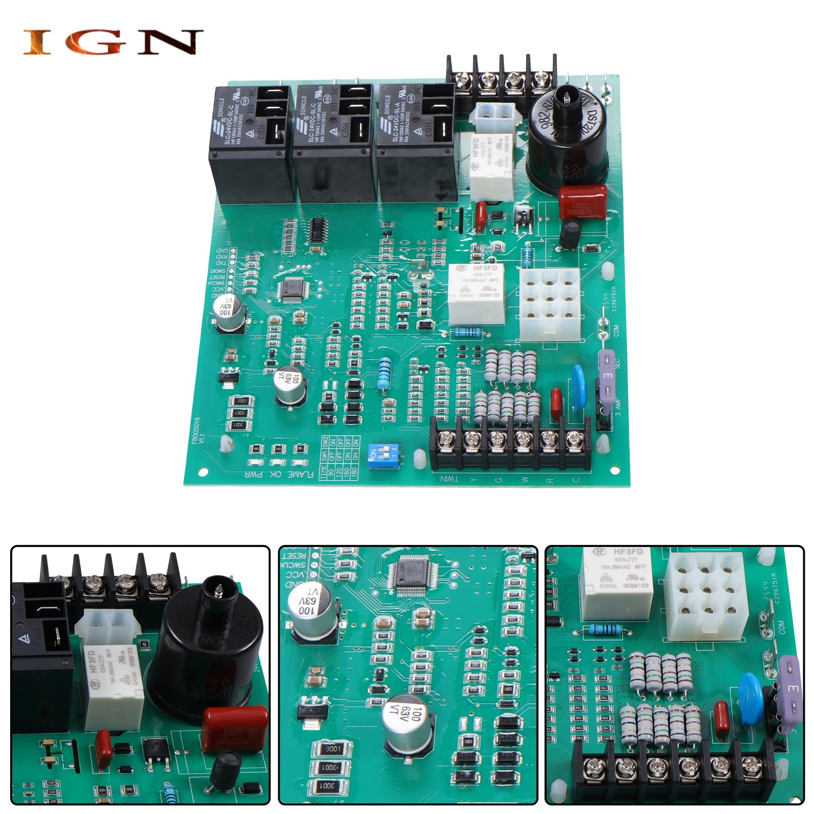 ICM292 Furnace Control Board 62-24140 Ignition Control Circuit Board 62-24140-02