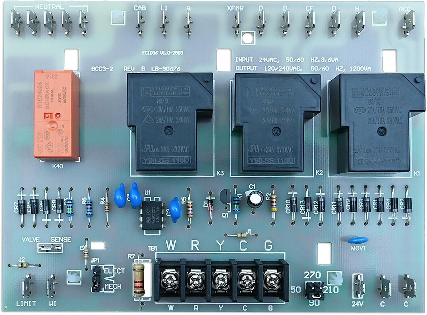 48K98 Upgraded Furnace Control Board Replaces Lennox BCC3 65K29 LB-90676