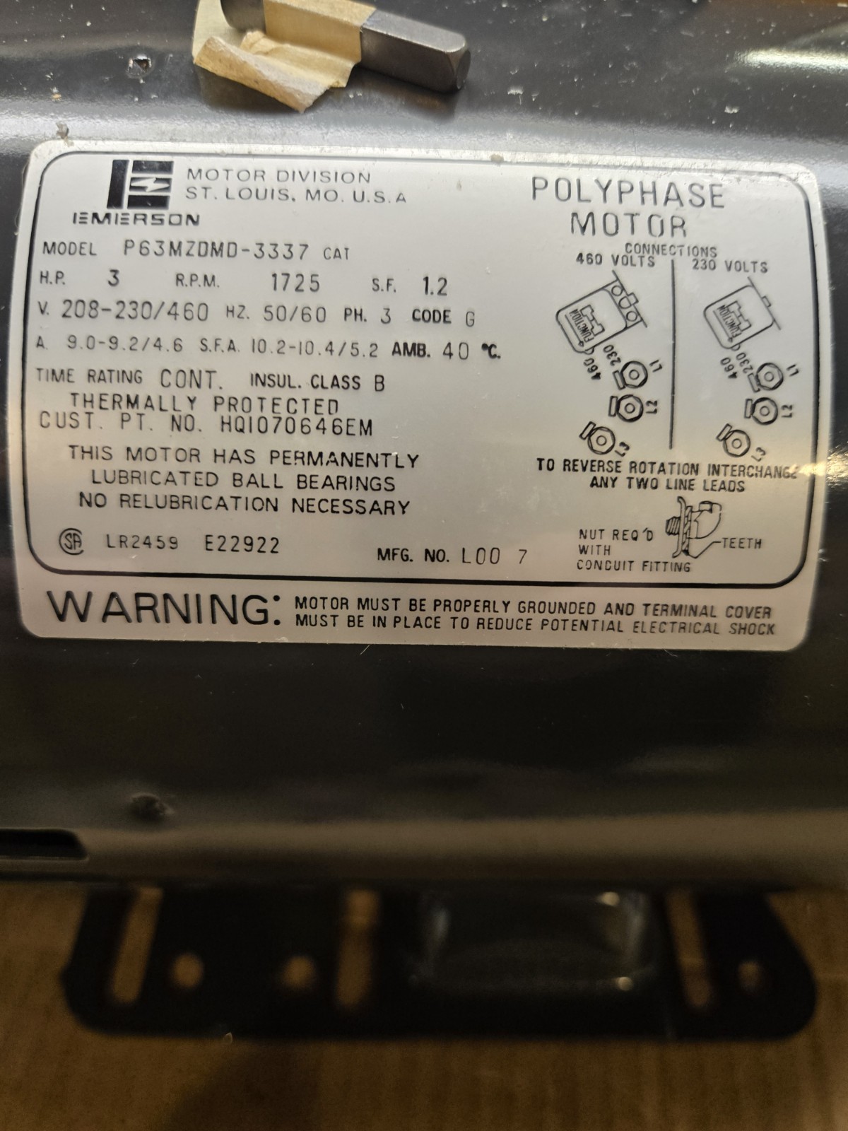 Package Unit , Air Handler ,3hp 3 Phase Belt Drive Blower Moter New