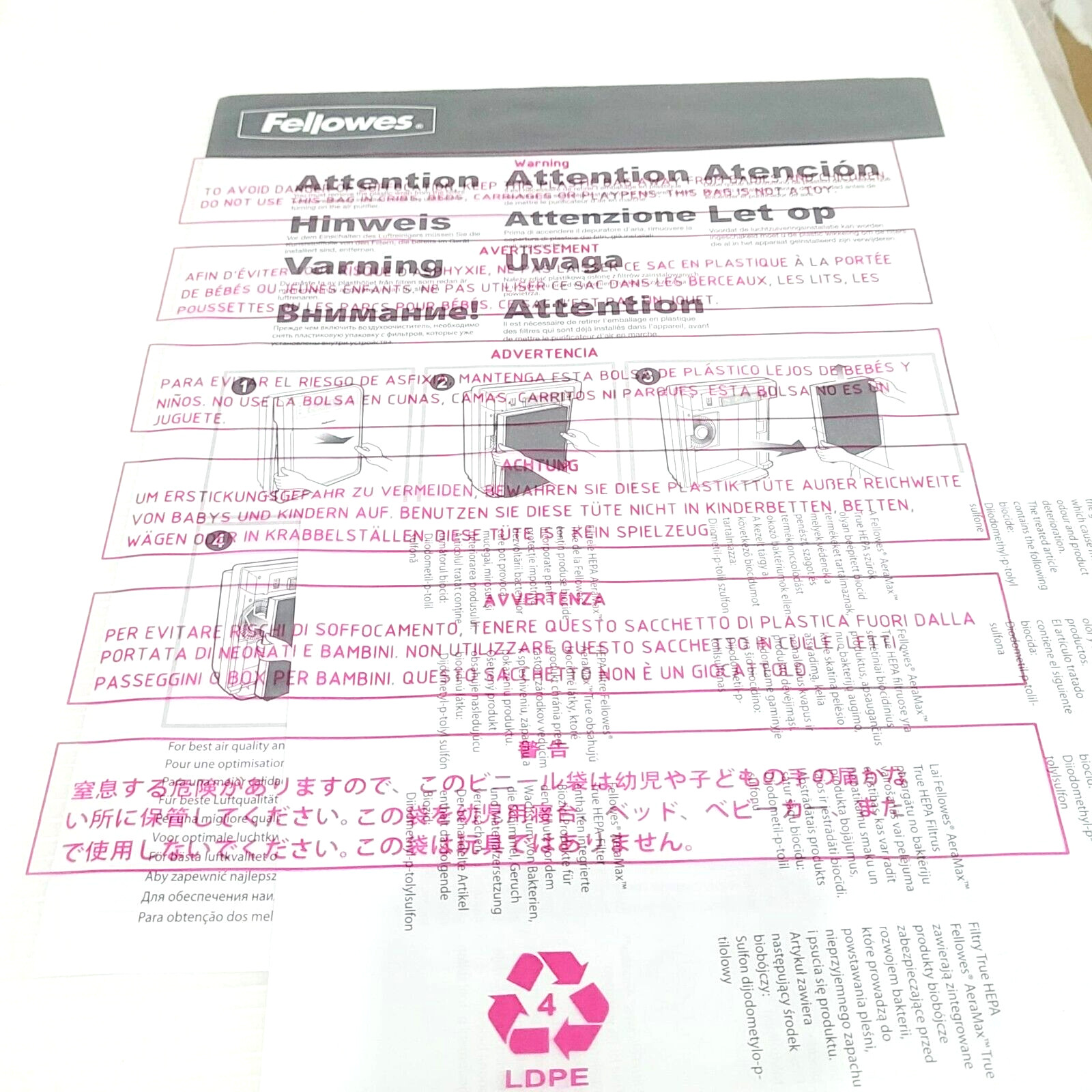 Fellowes True HEPA Replacement Filter AP-300PH Air Purifier with Odor Removal