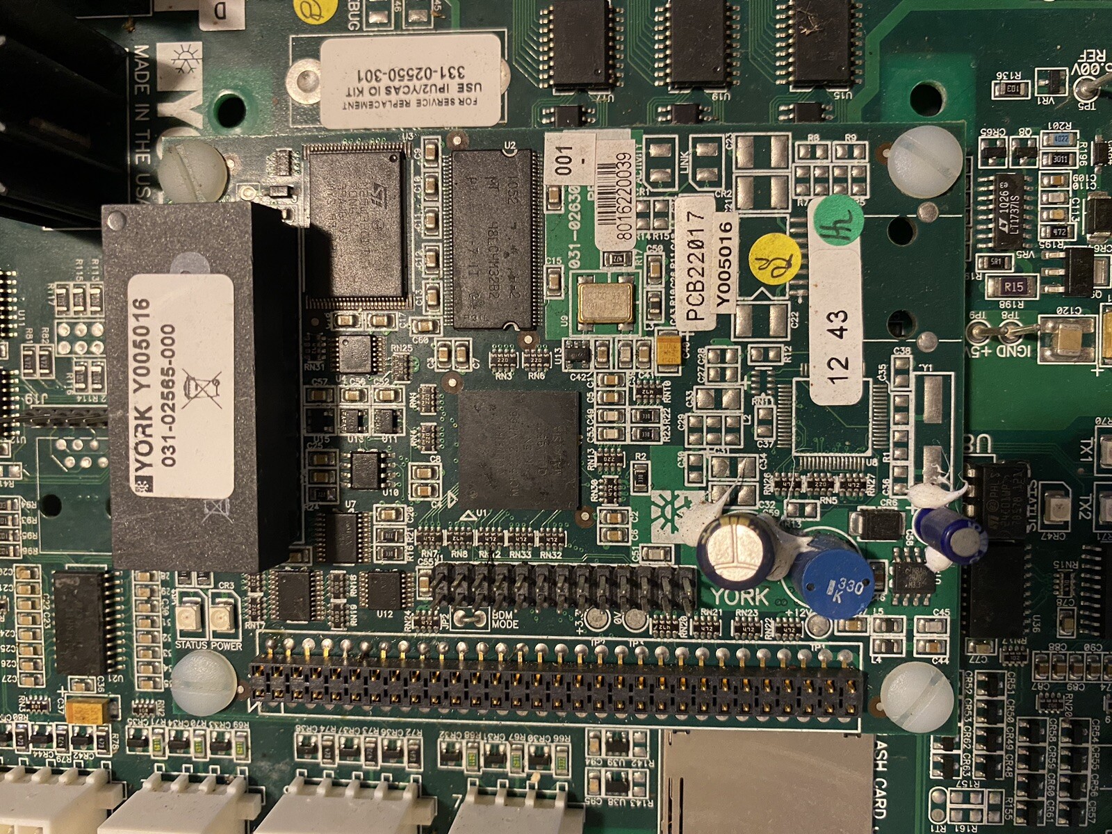 Parts or Repair York 031-02550-000 I/O Chiller Control Board
