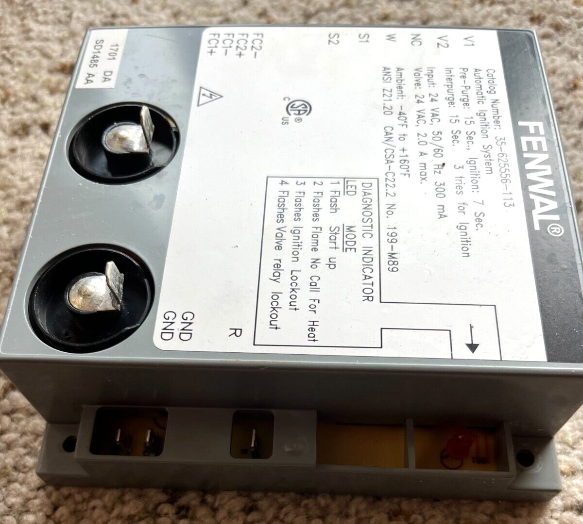 FENWAL 35-625556-113 Automatic Ignition Control Module System