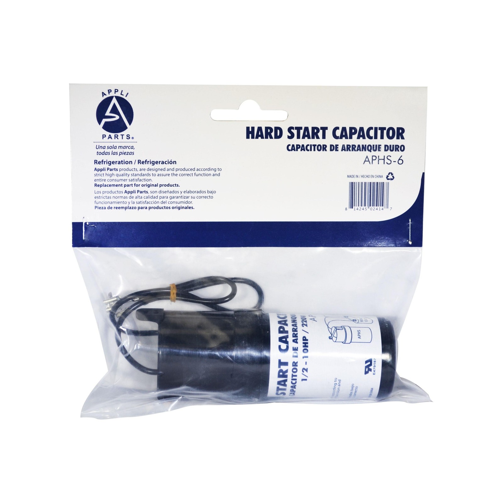 Appli Parts APHS-6 1/12 to 10 HP, 110/220 V, 1 Ph, Hard Start kit Capacitor powe