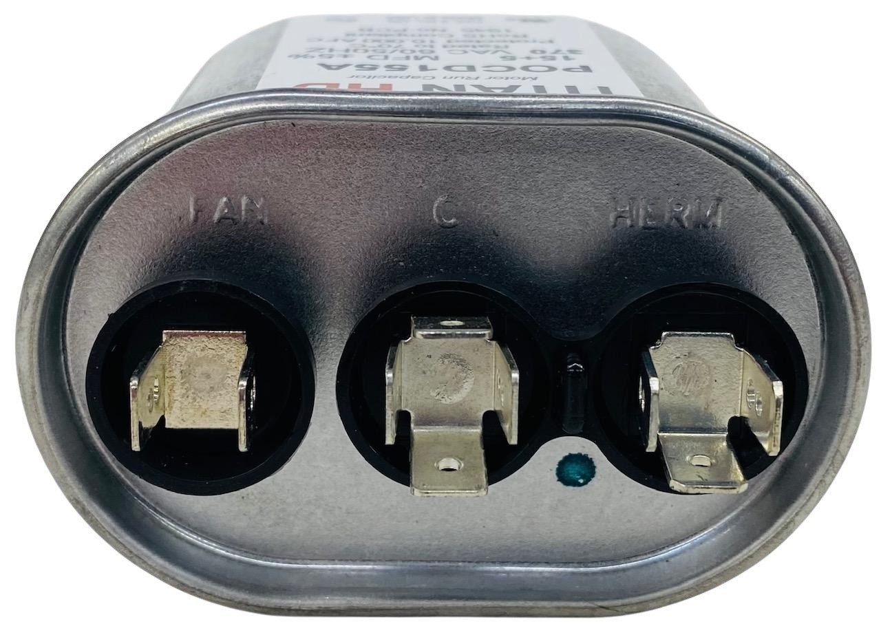 Packard Dual Run Capacitor | Oval | 15+5 MFD | 370 Volt | POCD155A | Made in USA