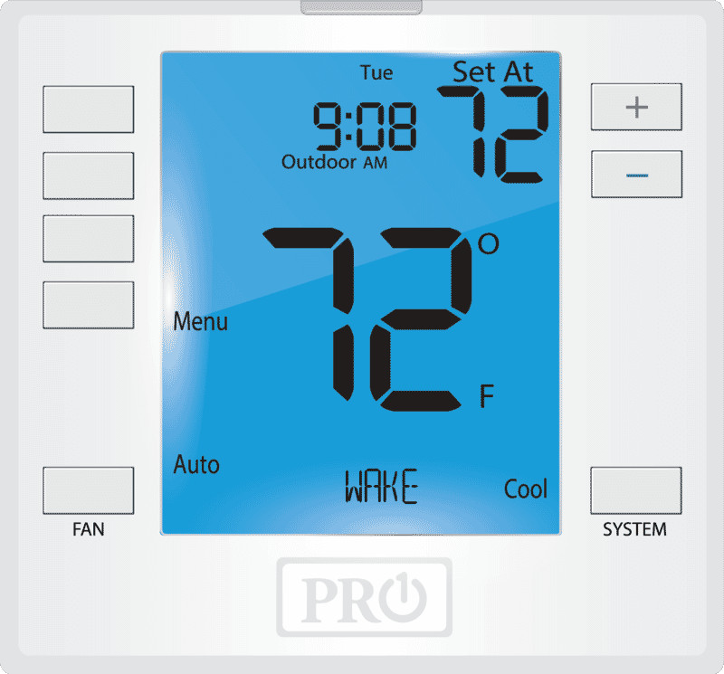 DIVERSITECH T755S Programmable Thermostat 3H/2 C 5+1+1 Battery/Hardwire