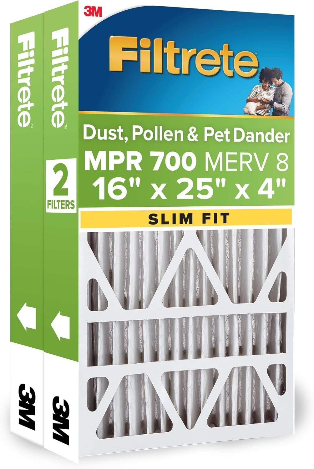 Filtrete 16X25X4 Slim Fit Ac Furnace Air Filter Mpr 700 Merv 8 Fits Carrier