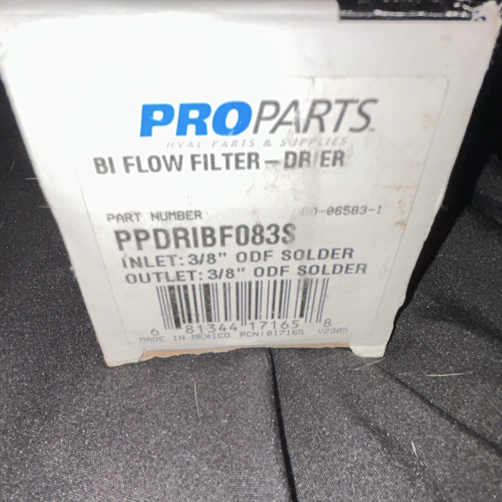 ProParts Bi Flow Filter-Drier 3/8 in ODF Solder HVAC Part PPDRIBF083S