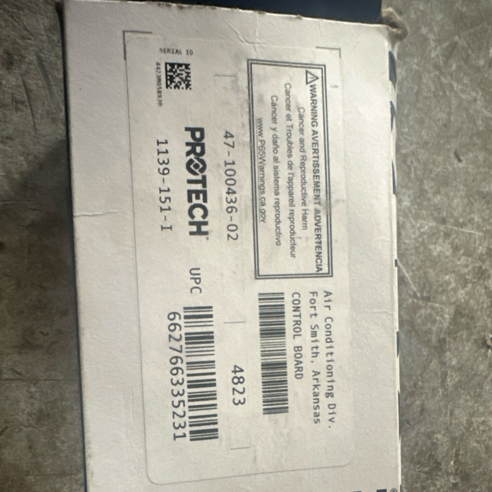 Protech Control Board 47-100436-02 1139-151-I HVAC Circuit Module