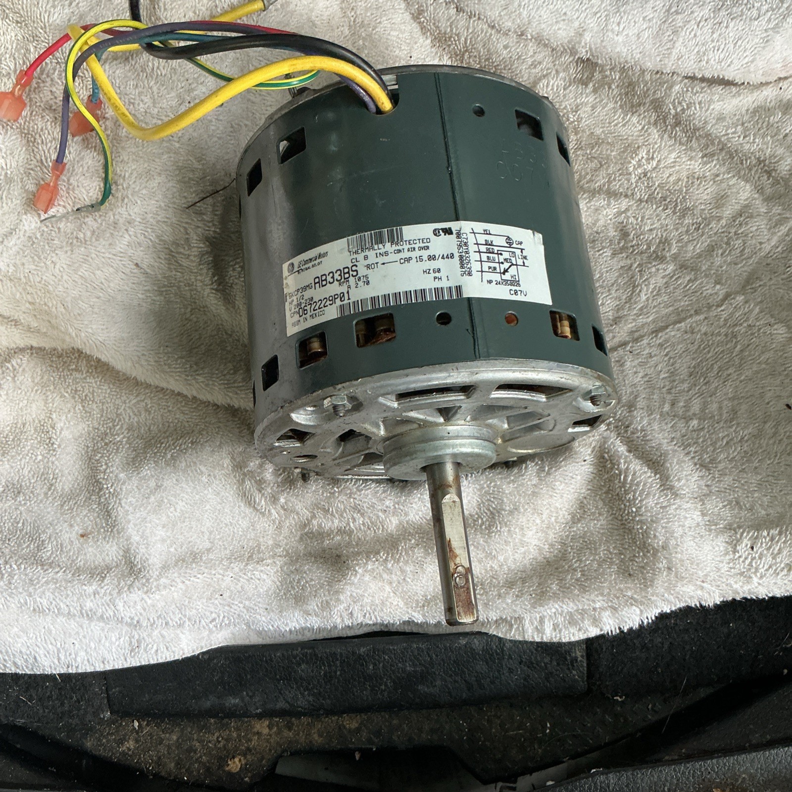 GE Motors 5KCP39MGAB33BS Blower Motor 1 /2HP 1075 RPM