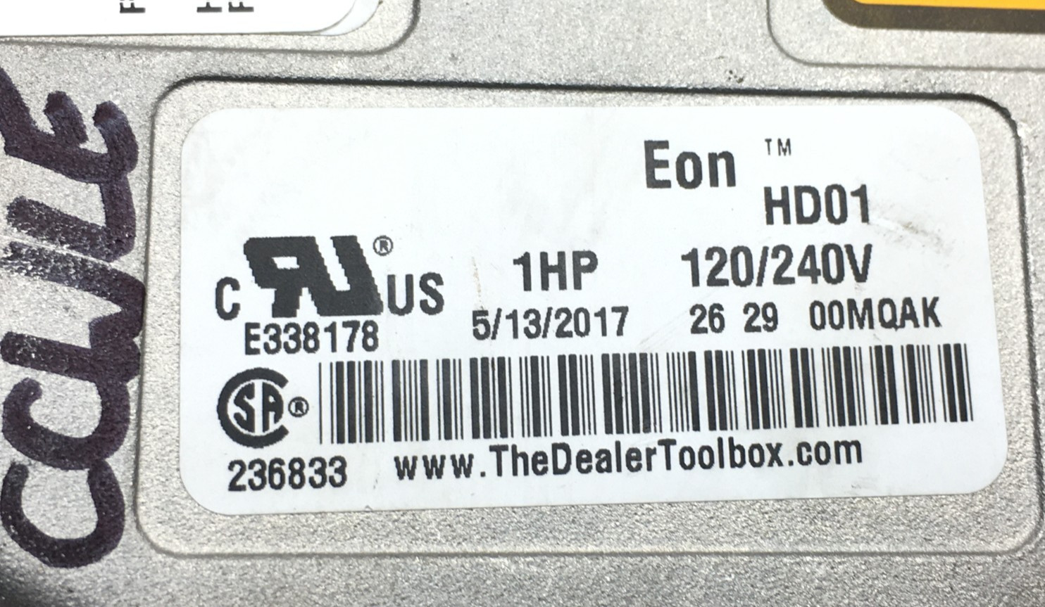 Genteq EON HD01 Module ONLY D344734P05 1HP 115V CCW LE used #Z151