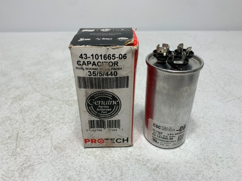 Protech 43-101665-06 Capacitor 35/5uF 440VAC Round