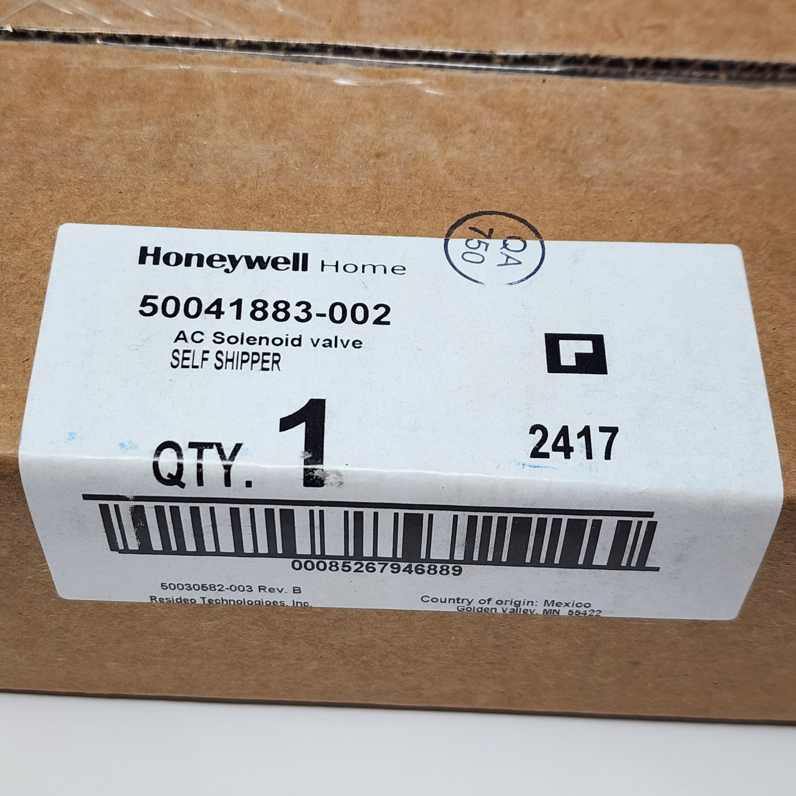 Honeywell AC Solenoid Valve 50041883-002 for HE100 and HE200