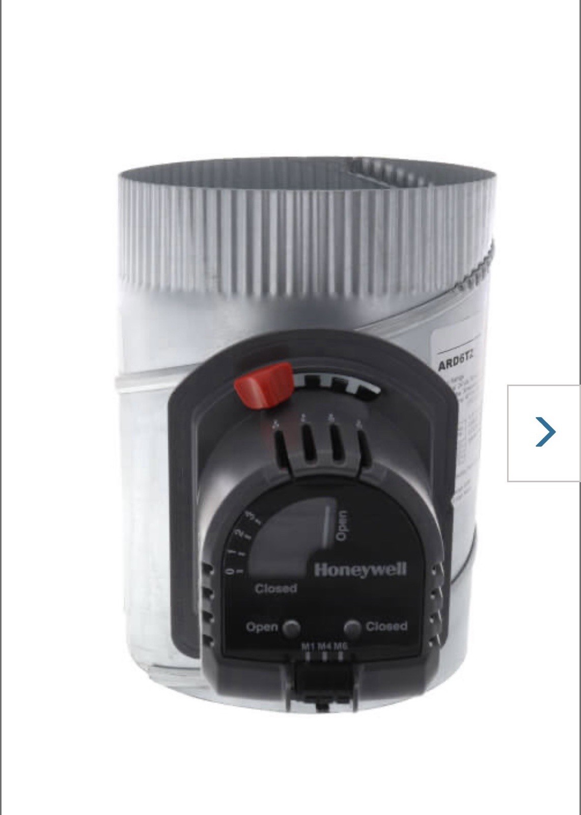Honeywell ARD6TZ Motorized Round Damper 24V Galvanized Steel Corded Electric