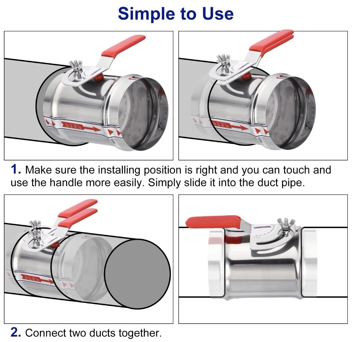 6 Inch Duct Manual Volume Backdraft Damper,FOR HVAC Vent Damper