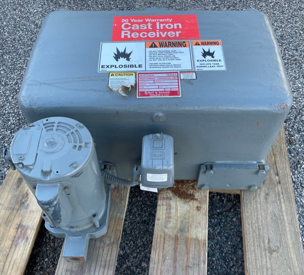 NEW Hoffman Watchman Condensate Unit WC-12-20-B 18GPM 115V Cast Iron Receiver