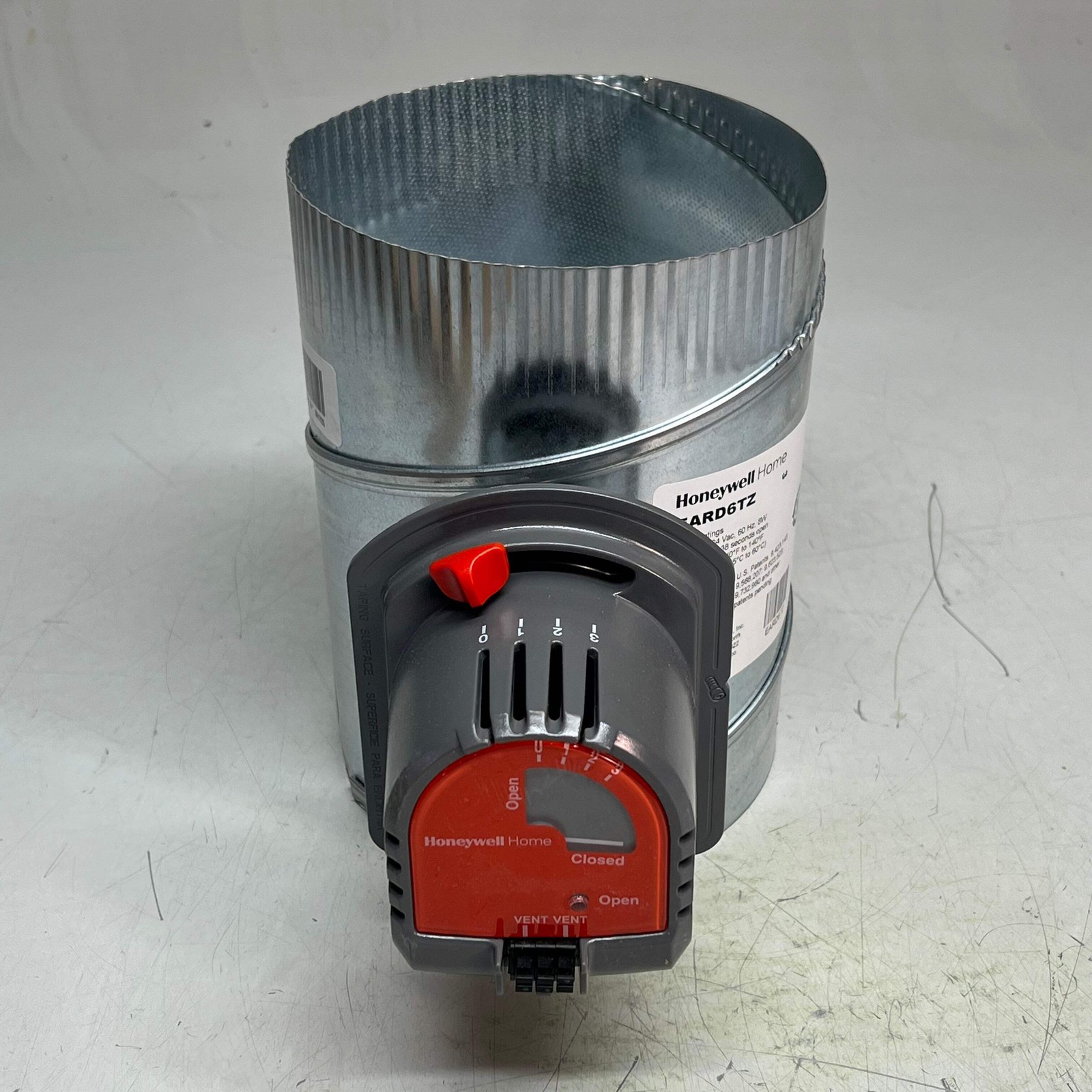 HONEYWELL Steel TrueZONE Motorized Fresh Air Damper 6″ 24V Chrome EARD6TZ