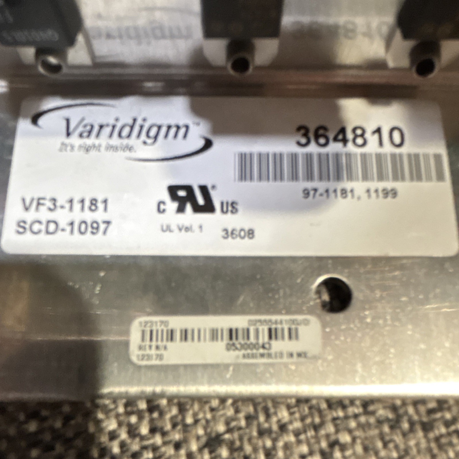 Varidigm 364810 VF3-1181 SCD-1097 Furnace Control Board – tested and working ￼