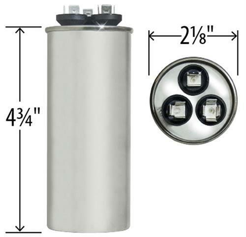 45+7.5 Capacitor CAPCOM 45/7.5/440 Motor Compressor HVAC mfd uF Dual Cap A/C