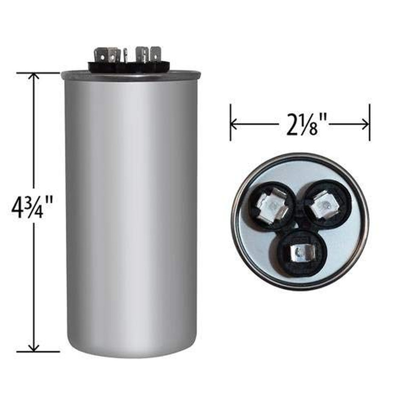 97F9856-40 + 5 Uf MFD 440 Volt VAC – Genteq round Dual Run Capacitor Upgrade