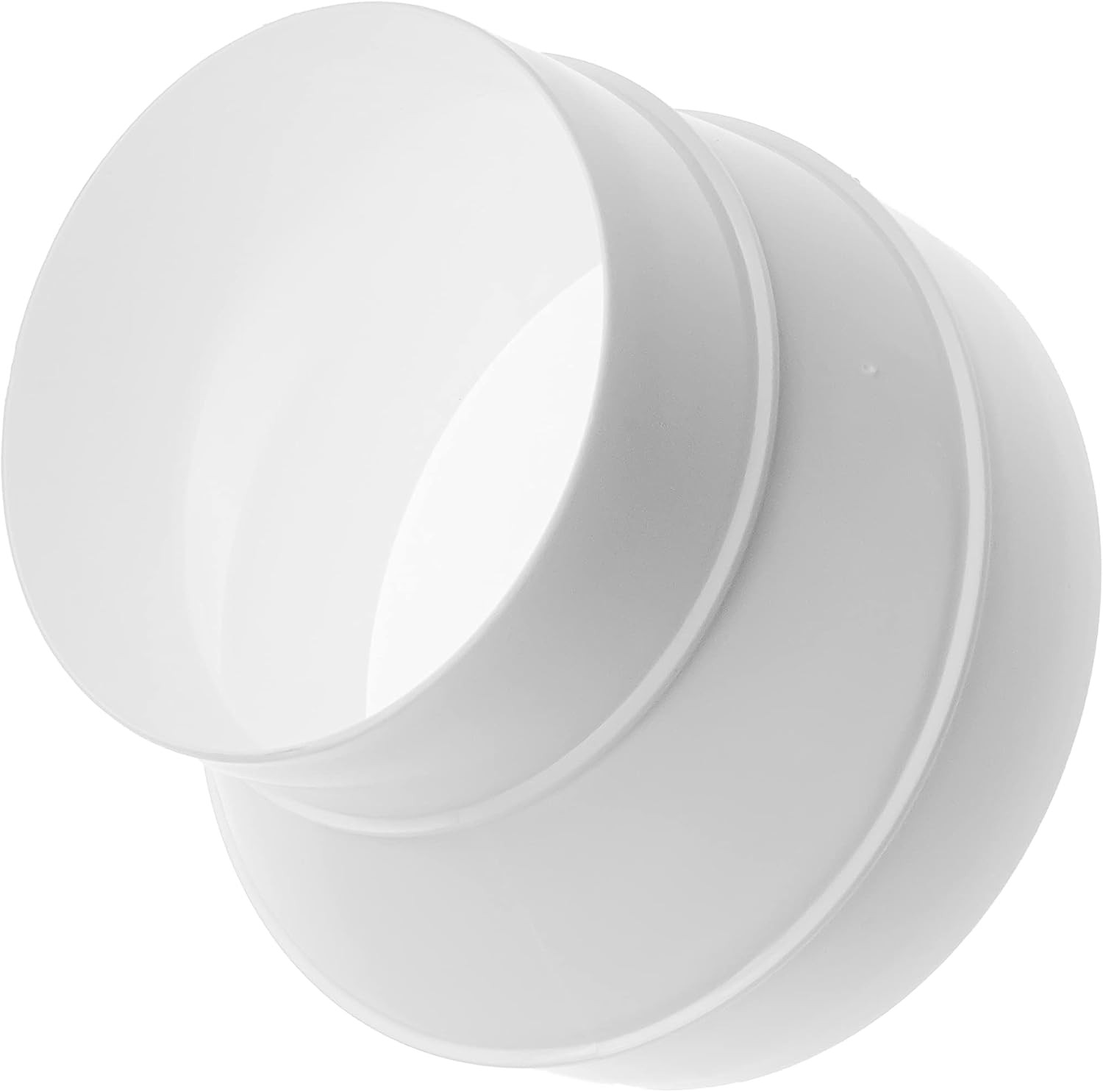 5 Inch to 4 Inch Plastic Duct Reducer – Male Fit round Duct Connector for Low-Te