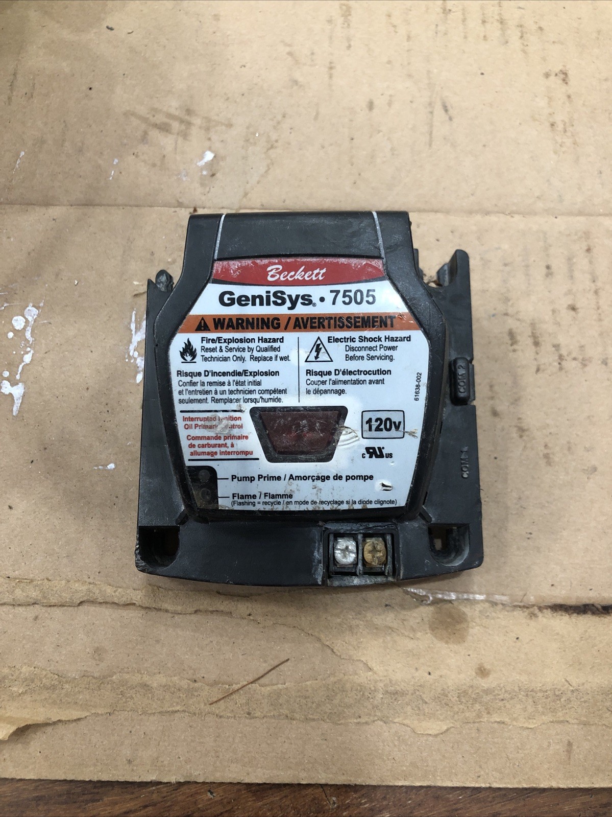 Beckett Genisys 7505 120V Oil Burner Primary Control 7505B-1500