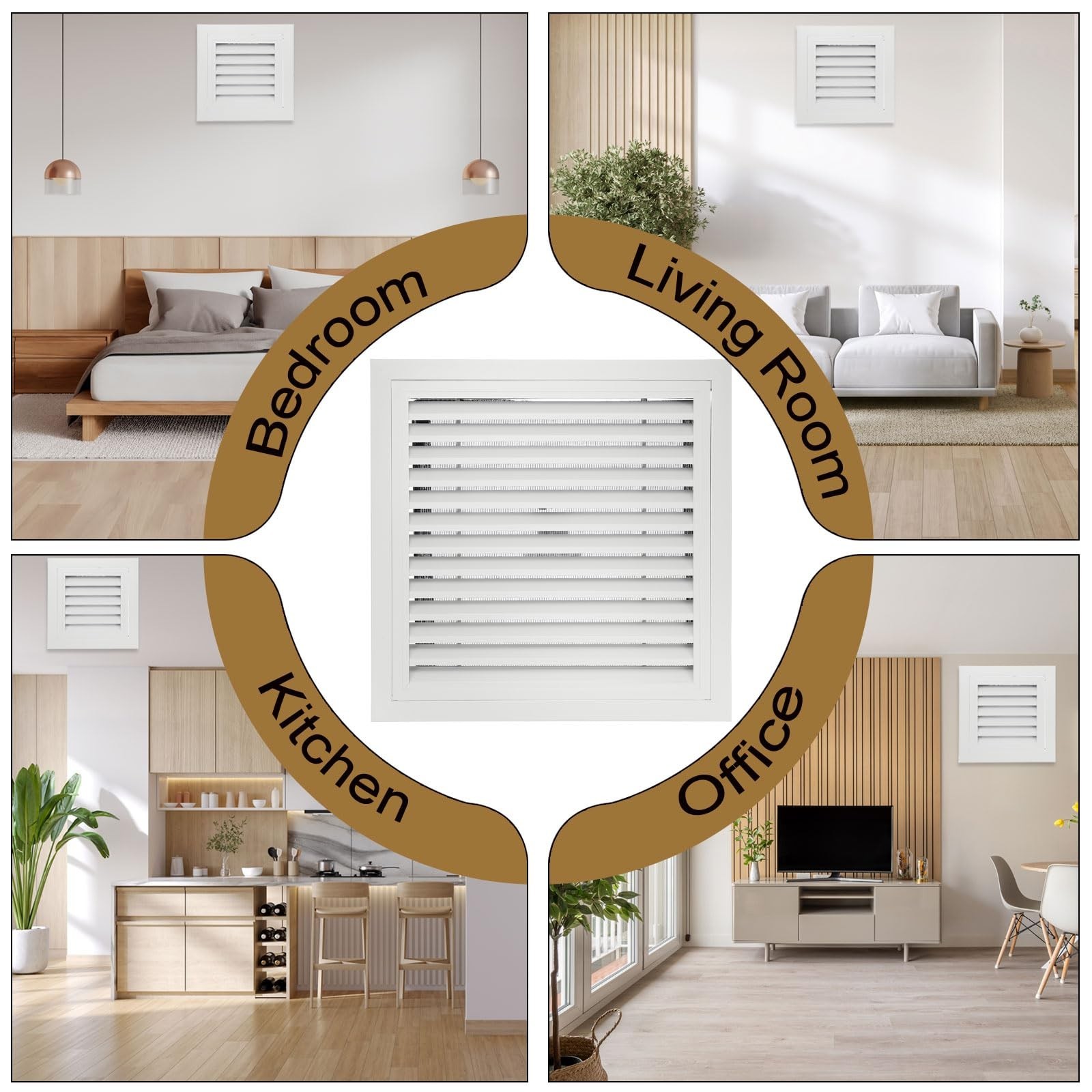 20″ x 20″ Aluminum Return Grille, Return Air Vent Cover Linear Bar Removable Gri