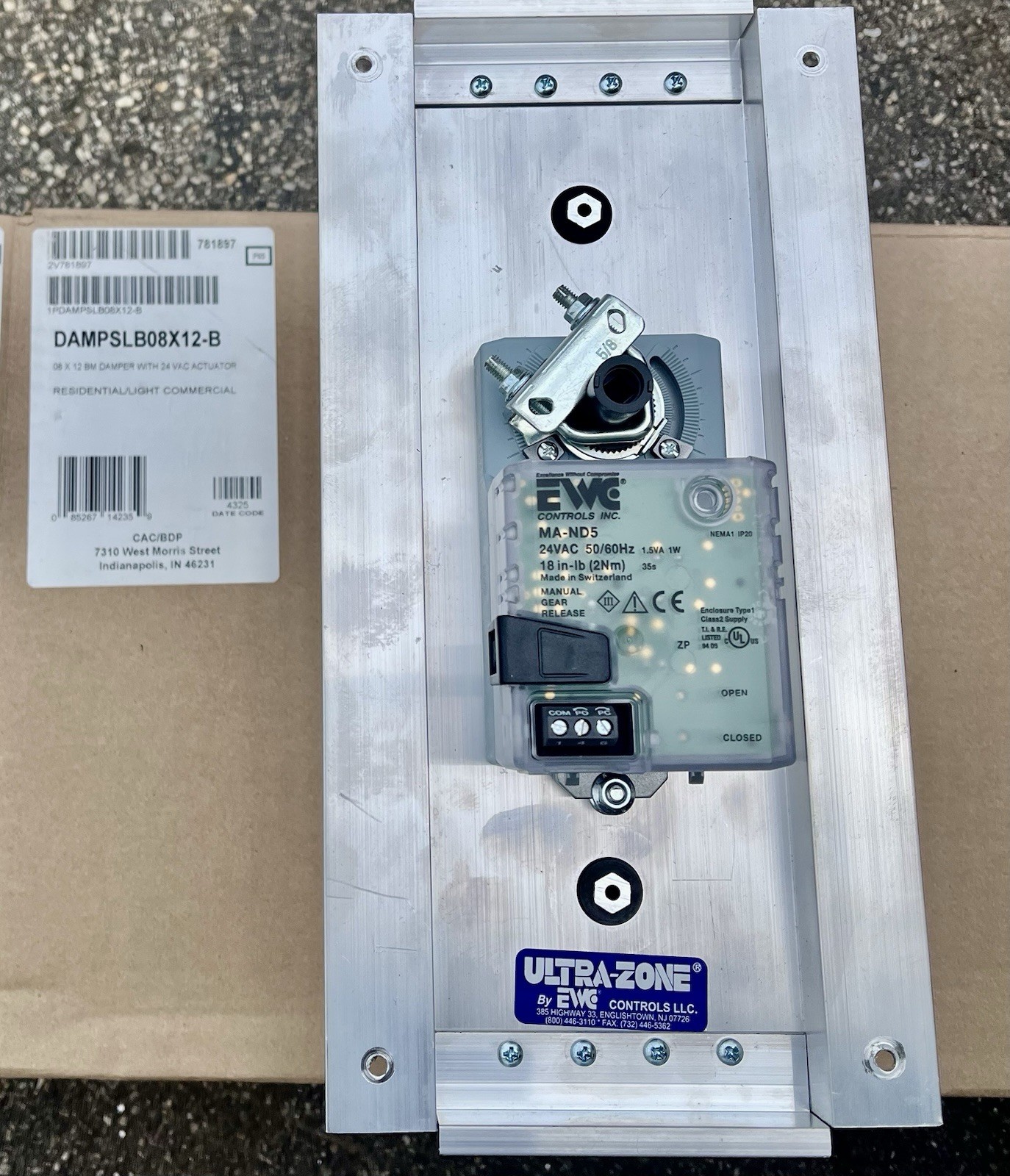 Honeywell DAMPSL08X12-B 24V Electric Damper 8X12 New Wholesalers Stock