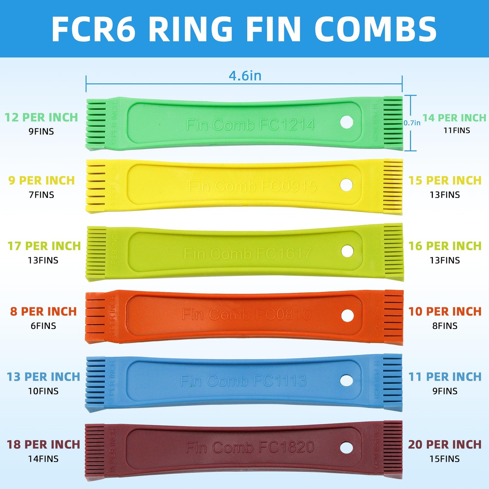 AMI PARTS 3 PCS Air Conditioner Fin Comb Condenser Straightener Include…