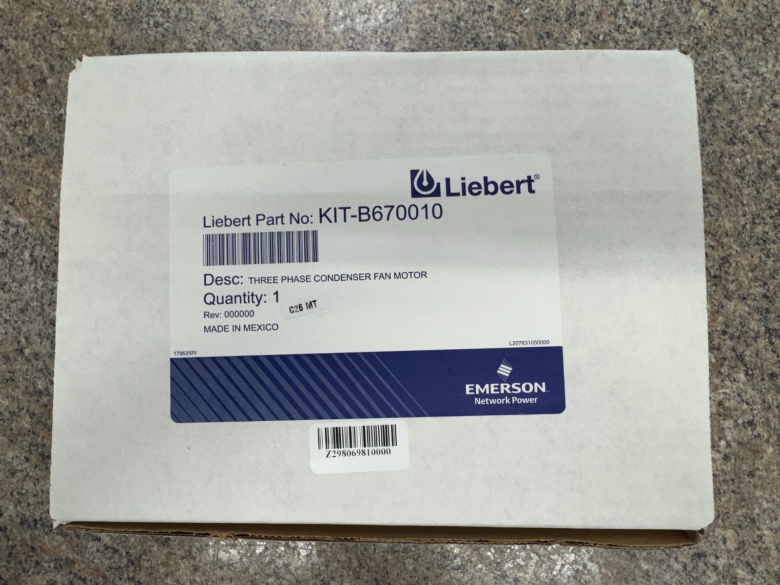 Liebert KIT-B670010 B67-0010 3/4 HP 208-230/460V 3-Phase Condenser Fan Motor