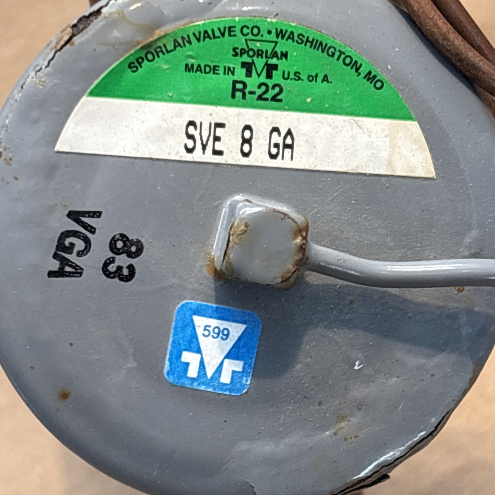 SPORLAN Expansion Valve SVE-8-GA 5/8 X 7/8