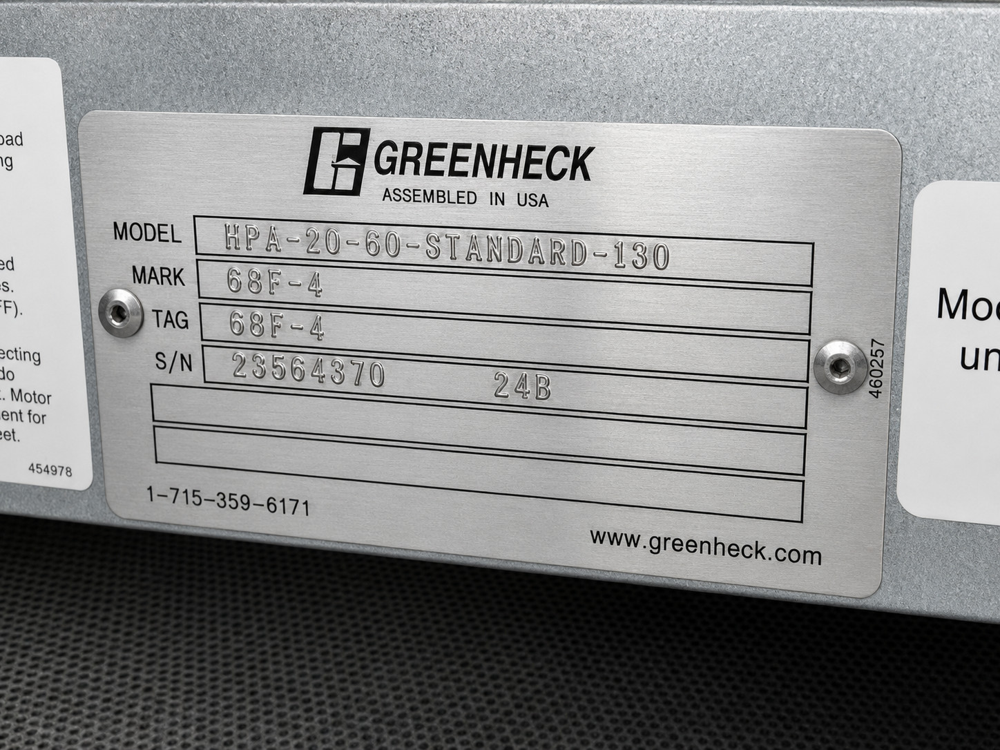 NEW Greenheck HPA-20-60 Plenum Fan 3HP Baldor Motor 230/460V 3- Phase HVAC