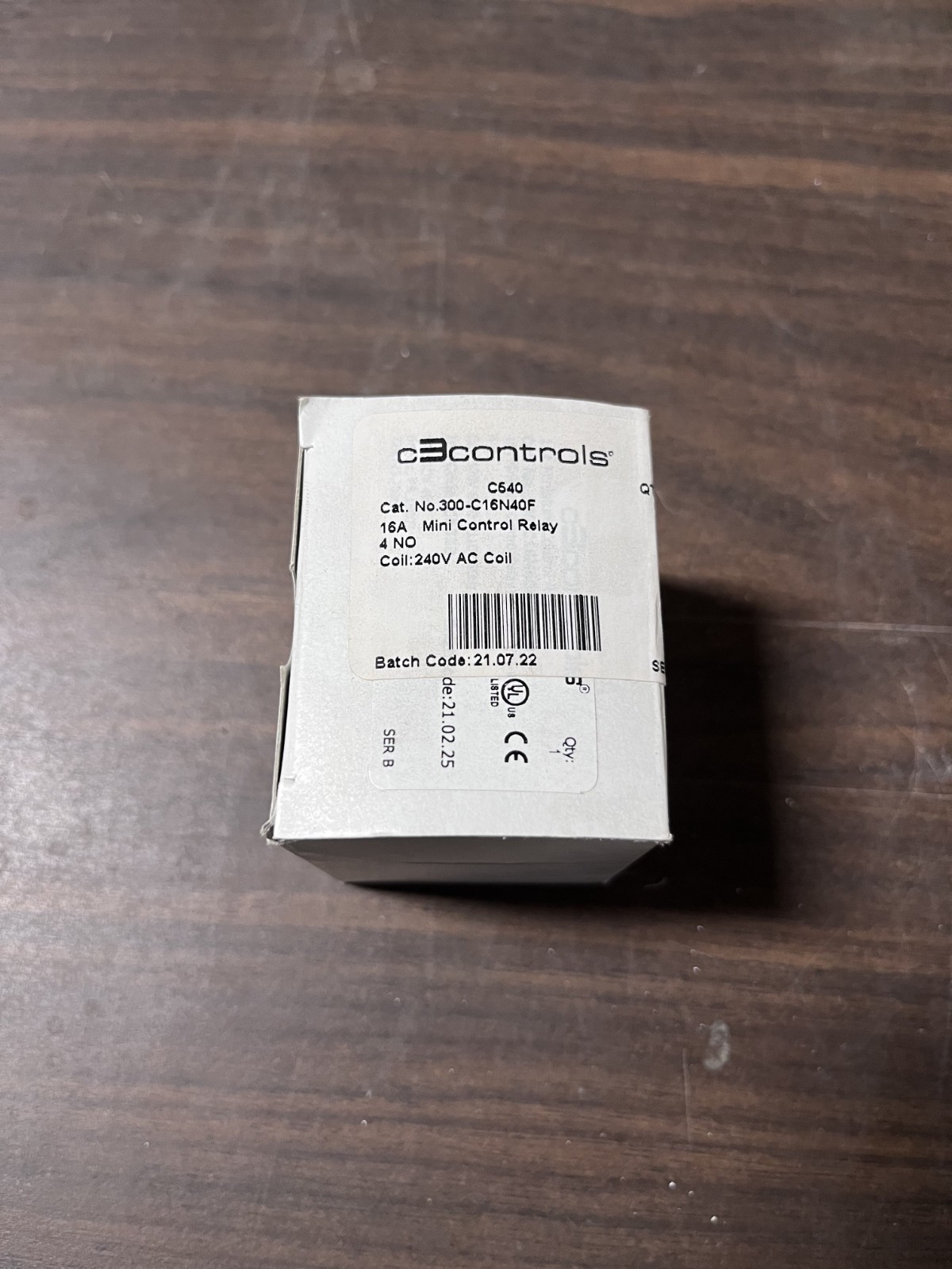 C3 Controls C640 NO.300-C16N40F 240V AC Coil Mini Control Relay