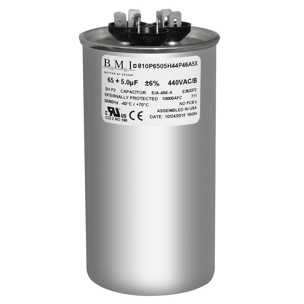 65/5 uf MFD 370 440 VAC Run Capacitor replaces GE Genteq Capcom C3655R C4655R
